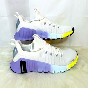 New Nike Free Metcon 6 White and Purple Athletic Sneakers Women